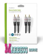 Tulp Stereo Audiokabel, 2x RCA Male - 2x RCA Male, 10 meter, 10 meter of meer, Nedis, Nieuw, Info@marbeco.nl