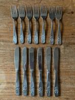 Vintage rvs kinderbestek Amefa beertje mes vork, Ophalen of Verzenden