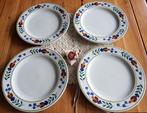 4 Hotel porseleinen borden, Mosa, Boerenbont, Huis en Inrichting, Keuken | Servies, Gebruikt, -, -, Ophalen of Verzenden