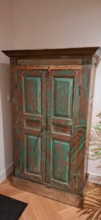Unieke kast Bali boothout groen 3 plankem 160x92x50, Ophalen, Zo goed als nieuw, 25 tot 50 cm, 50 tot 100 cm