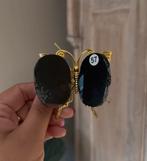 Agaat vlinder 57 zwart edelsteen, Sieraden, Tassen en Uiterlijk, Edelstenen, Verzenden, Nieuw