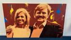 Grote schilderij koning willem alexander en koningin maxima, Ophalen, Nieuw, Nederland, Overige typen