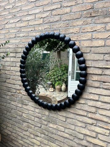 Nieuwe Handcraft Wooden Mirror/Spiegel Uniek diameter 90 cm beschikbaar voor biedingen