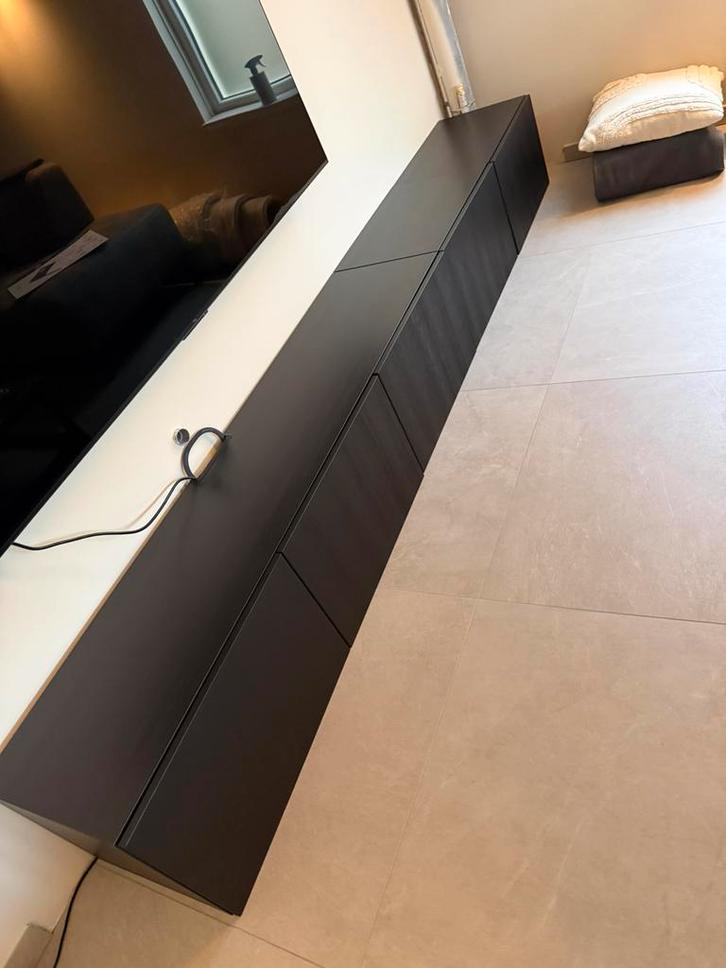IKEA BESTA TV MEUBEL ZWART, Huis en Inrichting, Kasten | Televisiemeubels, Zo goed als nieuw, Minder dan 100 cm, 25 tot 50 cm