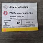 Ajax - bayern munchen 1995 ticket, Verzamelen, Sportartikelen en Voetbal, Ophalen of Verzenden, Zo goed als nieuw