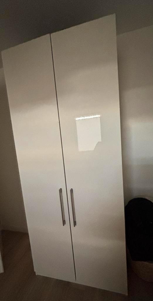 Ikea pax kledingkast - 1m breed en 2,2m hoog - hoogglans wit, Huis en Inrichting, Kasten | Kledingkasten, Gebruikt, 200 cm of meer