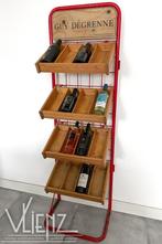 Vintage, industrieel winkelrek, wijnrek, bestek display, Antiek en Kunst, Ophalen