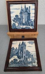 Delfts Blauw Tegels met Kasteel Motief, Ophalen of Verzenden