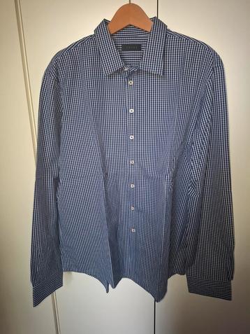 Falke geblokt heren overhemd xxl xxxl 47  48 wit blauw nieuw beschikbaar voor biedingen