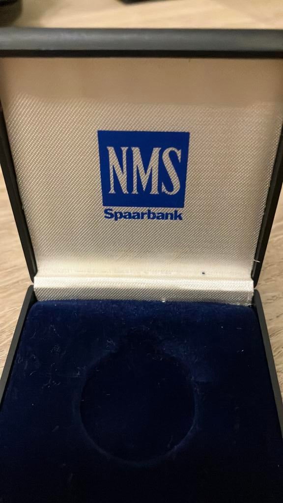 Muntdoosje 1 gulden NMS Spaarbank, Ophalen of Verzenden, Overige typen