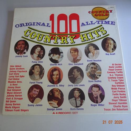 100 Original All-Time Country Hits - Johnny Cash eva (4lp, Cd's en Dvd's, Vinyl | Verzamelalbums, Gebruikt, Country en Western