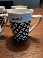4 dutch rose bekers zwart-wit, Ophalen of Verzenden, Zo goed als nieuw, Overige stijlen, Kop(pen) en/of Schotel(s)
