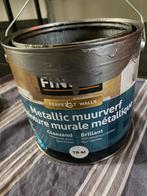 Muurverf metallic grijs, painting the past Silver, Doe-het-zelf en Verbouw, Nieuw, Ophalen of Verzenden, Verf, Grijs