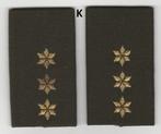 set rangen epauletten Kapitein (K), Ophalen of Verzenden, Landmacht, Nederland, Embleem of Badge