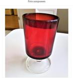 vintage luminarc cavalier arcoroc france ruby red wine glas, Ophalen of Verzenden