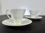 P. Regout - 2 vintage koffie kop/schotel 1950-60, Antiek en Kunst, Ophalen of Verzenden