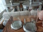 2 glazen stolpen. Riviera Maison., Ophalen of Verzenden, Gebruikt