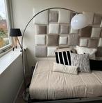 Booglamp vloerlamp chroom met witte bolle kap,, Huis en Inrichting, Lampen | Vloerlampen, Ophalen, Gebruikt, 150 tot 200 cm