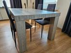 Mooie, stevige, 4 persoons keukentafel, Ophalen, Zo goed als nieuw, Rechthoekig, 50 tot 100 cm
