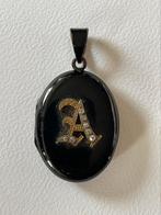 Antieke medaillon (rouw sieraad?), Sieraden, Tassen en Uiterlijk, Antieke sieraden, Ophalen of Verzenden, Overige materialen, Hanger