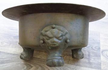 Om 1800-1850 Japans Bronzen Wasbekken Wierook Brander Schaal beschikbaar voor biedingen