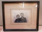 Foto portret van 2 kinderen in antieke houten lijst met pass, Huis en Inrichting, Woonaccessoires | Overige, Ophalen of Verzenden