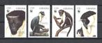 WWF set postzegels van de Dianameerkat, Ophalen of Verzenden, Postfris, Dier of Natuur