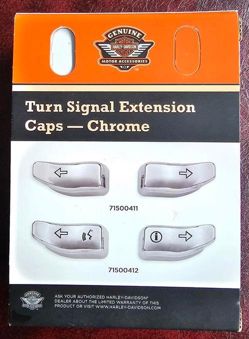 Harley Davidson Chrome Extension Caps, Motoren, Onderdelen | Harley-Davidson, Nieuw, Ophalen of Verzenden