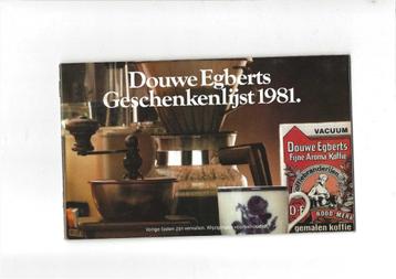 Douwe Egberts folder uit 1981 met 32 blz  beschikbaar voor biedingen
