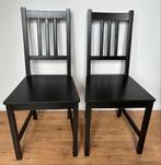2 Eetkamerstoelen Stefan Ikea bruinzwart zgan, Huis en Inrichting, Stoelen, Ophalen, Zo goed als nieuw, Zwart