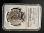 Pf 69 ultra cameo 1 dollar quebeq 400 jaar zilver, Ophalen of Verzenden, Noord-Amerika, Zilver