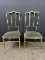 2 Italiaanse Chiavari stoelen in messing, Ophalen of Verzenden