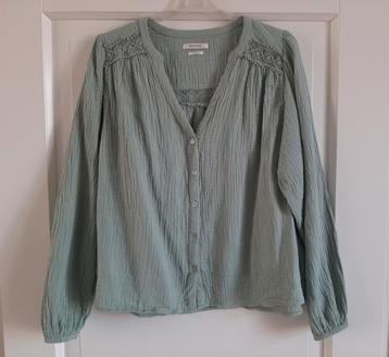 Revelation zachtgroene mousseline blouse maat M beschikbaar voor biedingen