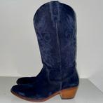 Perlita Peaches Cowboy Laarzen Mt 42 Blauw suède, Kleding | Dames, Ophalen of Verzenden, Zo goed als nieuw, Blauw, Hoge laarzen