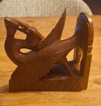 Art Deco Balinese boekensteunen vogel met vis, Antiek en Kunst, Ophalen of Verzenden