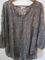 Bruine kanten tuniek met top maat XL, Ophalen of Verzenden, Zo goed als nieuw, Maat 46/48 (XL) of groter, Bruin