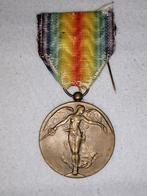 Belgische WO1 overwinnings medaille, Ophalen of Verzenden, Landmacht, Overige gebieden, Lintje, Medaille of Wings