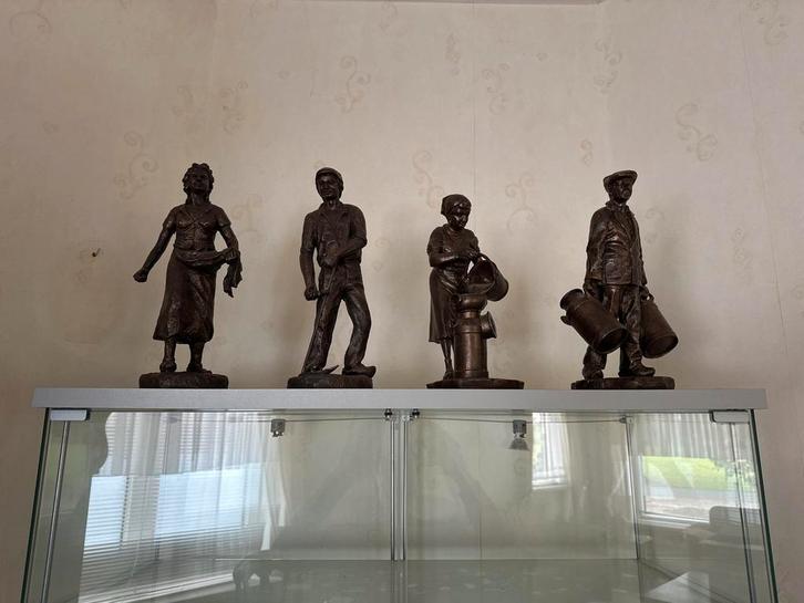 Bronzen Beelden - Ambachtslieden, Antiek en Kunst, Kunst | Beelden en Houtsnijwerken, Ophalen