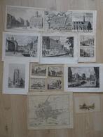 Originele gravures en lithos Leeuwarden, Friesland 18e eeuw, Verzenden