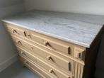 Mooie vintage commode kast met marmeren blad, 100 tot 150 cm, Ophalen of Verzenden, Zo goed als nieuw, 3 of 4 laden
