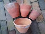 Oude terracotta potjes bloempot handgemaakt kwekers Miekje's, Terracotta, Ophalen of Verzenden, Zo goed als nieuw