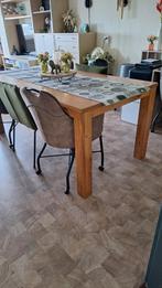 Massief eiken tafel, Huis en Inrichting, Tafels | Eettafels, 50 tot 100 cm, 150 tot 200 cm, Rechthoekig, Zo goed als nieuw