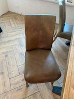 Eetstoelen Henders & Hazel 2x gratis!, Huis en Inrichting, Stoelen, Ophalen, Twee, Bruin, Leer
