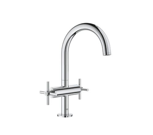 GROHE ATRIO WASTAFELKRAAN MET TWEEGREPEN L-SIZE CHROOM, Doe-het-zelf en Verbouw, Sanitair, Nieuw, Kraan, Chroom, Ophalen of Verzenden
