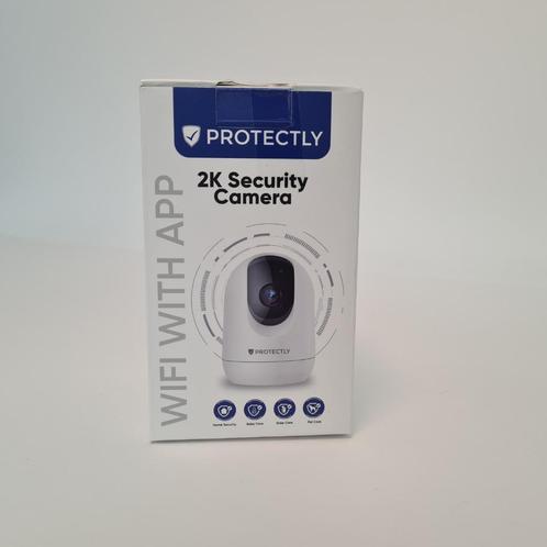 Protectly IP Beveiligingscamera Binnen | Wifi | 2K | Wit, Doe-het-zelf en Verbouw, Alarmsystemen, Ophalen of Verzenden