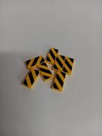 NIEUW: Yellow Tile 1 x 2 with Black and Yellow Danger Stripe, Lego, Nieuw, Ophalen of Verzenden, X