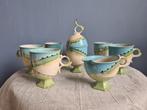 Unieke kunstzinnige kleurrijke koffie/thee servies, Ophalen of Verzenden, Overige stijlen, Kop(pen) en/of Schotel(s)