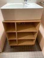 blank-houten onderkast voor wastafel. Of plank erop maken., Ophalen, Gebruikt, 50 tot 100 cm, Minder dan 100 cm