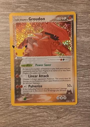 Team magma's Groudon (CEL MA 9) beschikbaar voor biedingen