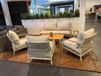 Mooie zandkleurige loungeset, Tuin en Terras, Tuinsets en Loungesets, Ophalen, 5 zitplaatsen, Zo goed als nieuw, Loungeset